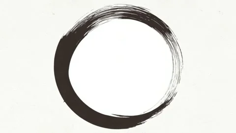 Hand drawn circular brush border frame with copy space, abstract text overl.. Stock Footage 341429284