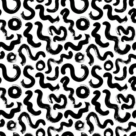 Hand drawn circular lines vector seamless pattern. 스톡 일러스트