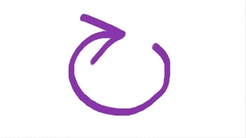 Hand Drawn Circular Refresh Arrow Animated Loop Symbol Stock Footage 330582825
