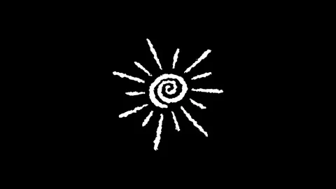Hand drawn clak sun doodle animation Stock Footage 330499528