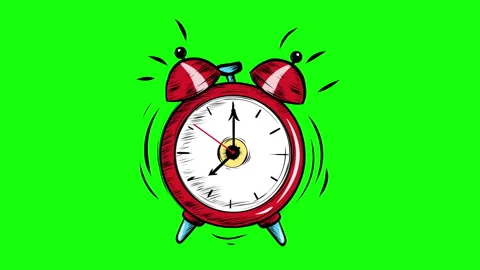 Hand drawn clock alarm 4k 2 Stock Footage 246543699