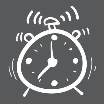 Hand drawn clock vector icons set illustration. Stock Illustration