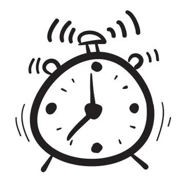 Hand drawn clock vector icons set illustration. Stock Illustration