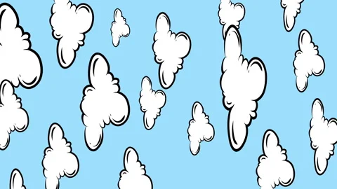 Hand drawn cloud 4K V2 Video stock 243383797