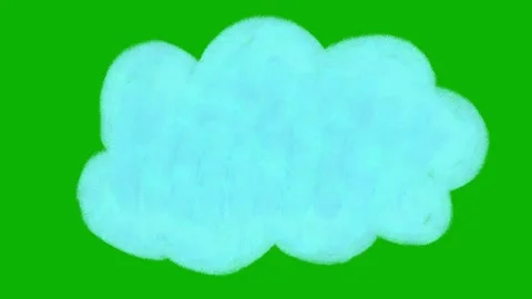 Hand Drawn Cloud Animation Cute Doodle Style Stock Footage 325802206