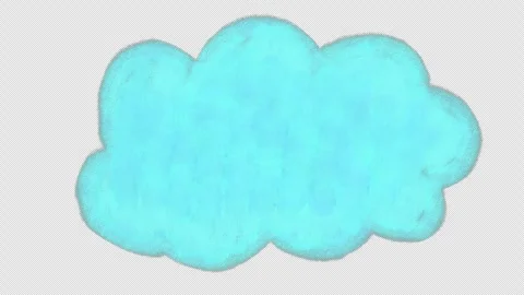 Hand Drawn Cloud Animation with Transparent Background. Sketchy animated cloud  Video stock 325748093