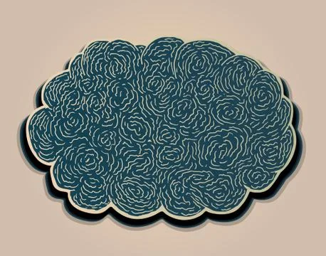 Hand drawn cloud Illustrazione stock