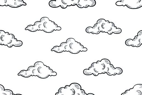 Hand Drawn Cloud Stock Illustration