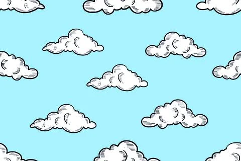 Hand Drawn Cloud Stock Illustration