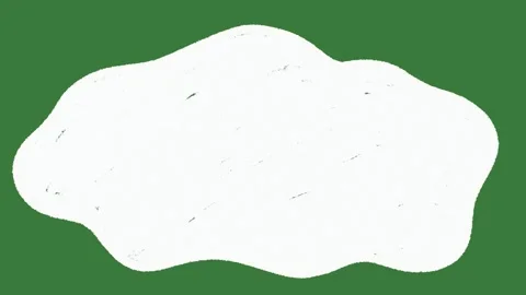 Hand Drawn Cloud Puff Animation on Green Screen | 2D Hand Drawn Doodle Style  Video stock 328988663