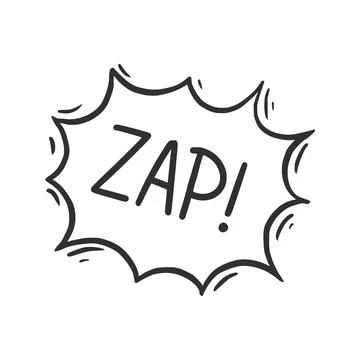 Hand drawn cloud speech bubble element Stock Illustration