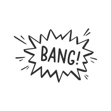 Hand drawn cloud speech bubble element Stock Illustration