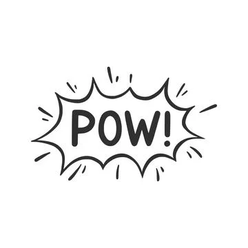 Hand drawn cloud speech bubble element Stock Illustration