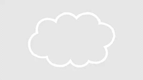 Hand Drawn Cloud Thought Bubble Animation on Transparent Background 스톡 동영상 337397635
