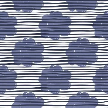 Hand drawn cloudy texture wallpaper. Abstract cloud sky seamless pattern on s Stock Illustration