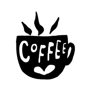 Hand drawn coffee cup Stock Illustration