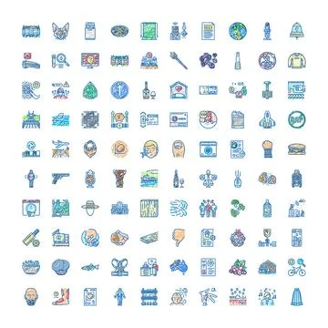 Hand drawn collection different objects symbols icons Ilustración de archivo