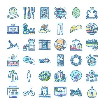 Hand drawn collection of various doodle icons 스톡 일러스트