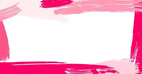 Hand drawn color brush stroke frame for social media with place for text. Vector Stock Illustration