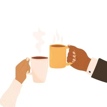 Hand drawn color sketch vector illustration of black hands with sweater in a  Stock Illustration