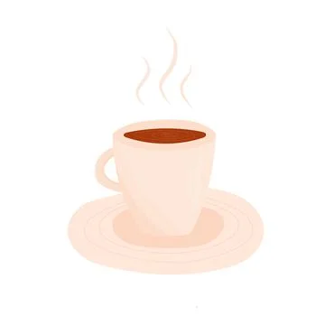 Hand drawn color sketch vector illustration of delicious coffee cup in side view Stock Illustration