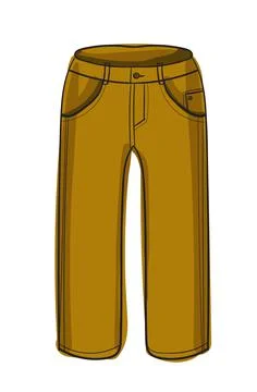 Hand drawn color vector pants. Stock Illustration