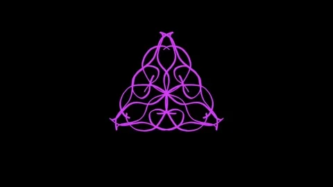 Hand drawn colored abstract animation with Doodle on black background pattern 1. Stock Footage 331348440