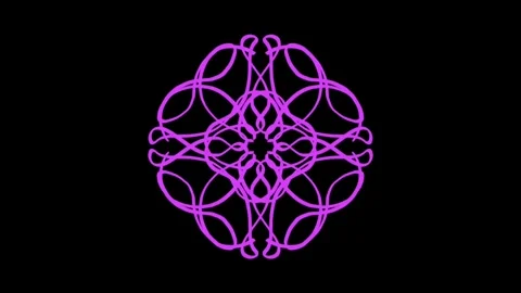 Hand drawn colored abstract animation with Doodle on black background pattern 2. Stock Footage 331350864