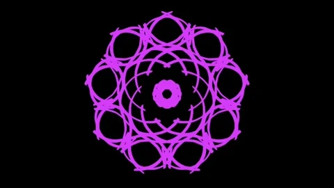 Hand drawn colored abstract animation with Doodle on black background pattern 5. Video stock 331583276