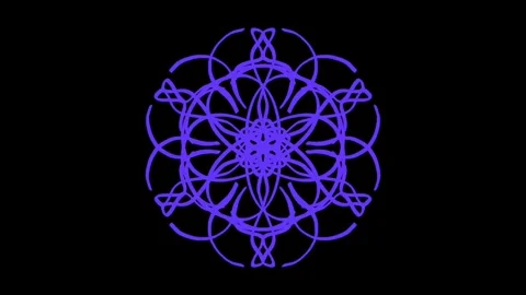 Hand drawn colored abstract animation with Doodle on black background pattern 9. Video stock 331583299