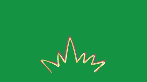 Hand Drawn Colorful Comic Sharp Blast Accent Animation on Green Screen Stockbeeldmateriaal 335124610