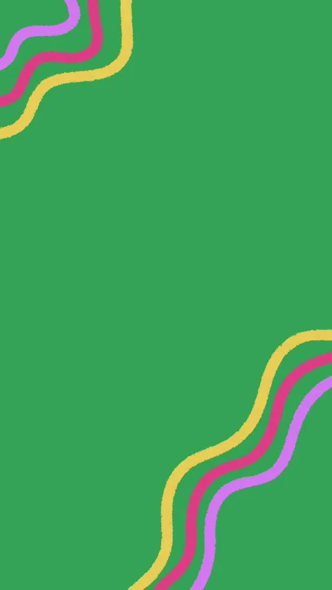 Hand Drawn Colorful Vertical Frame Animation Green Screen Multicolored Border Stock Footage 334579762