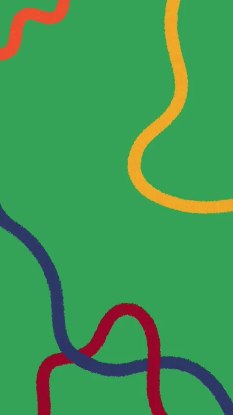 Hand Drawn Colorful Vertical Frame Animation Green Screen Multicolored Border Vidéo 334579767
