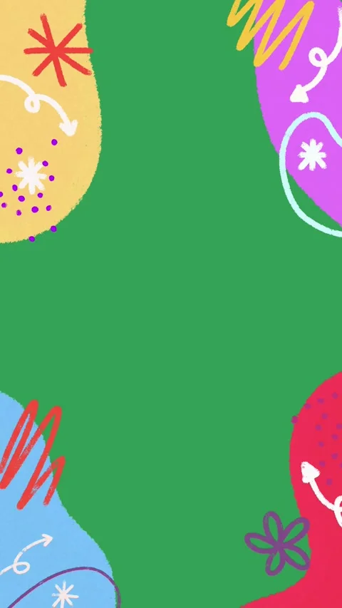 Hand Drawn Colorful Vertical Frame Animation Green Screen Multicolored Doodle  Stockbeeldmateriaal 334579781