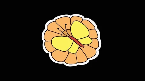 Hand Drawn Colorful Winking Face Cartoon Character Animated Emoji Sticker. Stock Footage 219379934