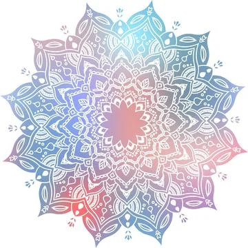 Hand-drawn coloring mandala. Vector illustration isolated on white background Stock Illustration