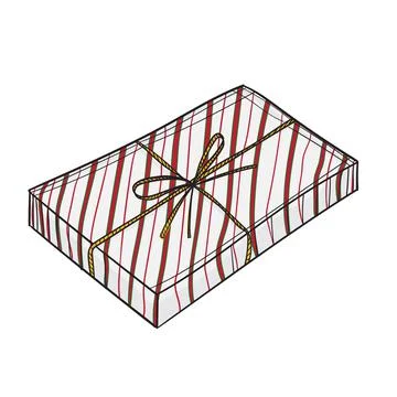 Hand-drawn coloured vector illustration of gift. Stock Illustration