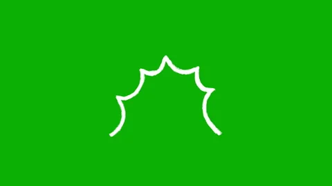 Hand Drawn Comic Accent Burst Animation on Green Screen Stock Footage 341677626