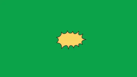 Hand Drawn Comic Book Explosion Background Frame Green Screen Animation Stock Footage 344049389