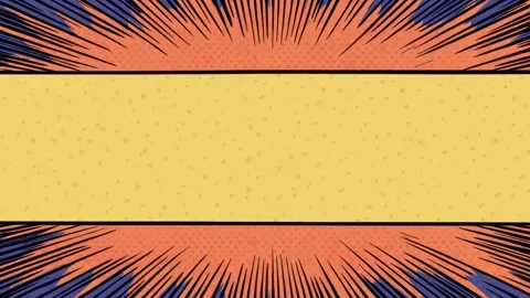Hand drawn comic burst frame with empty center for text overlay, seamless loo Stock Footage 342043741