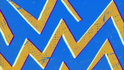 Hand-Drawn Comic Loop Zig-Zag Pattern Animation 4K Stock Footage 315168829