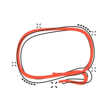 Hand drawn comic scribble circles line sketch. Vector circular scribble doodl Illustrazione stock