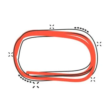 Hand drawn comic scribble circles line sketch. Vector circular scribble doodl Illustrazione stock