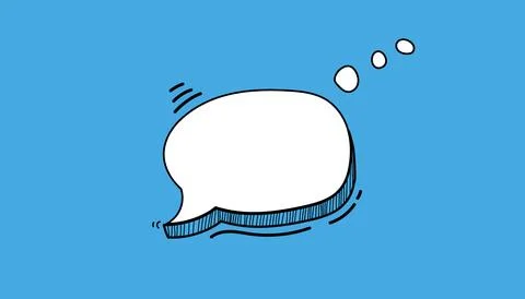 Hand Drawn Comics Style Speech Bubbles Illustrazione stock