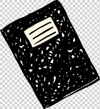 Hand Drawn Composition Notebook Illustration Stock Illustration