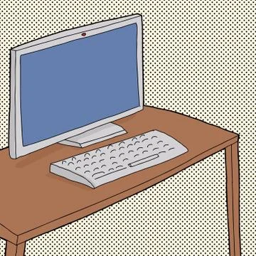 Hand drawn computer イラスト素材