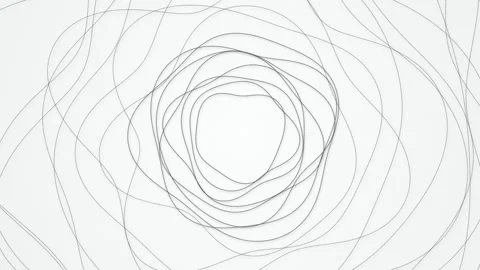 Hand drawn concentric scribble loops float in a seamless loop Stock Footage 342519263