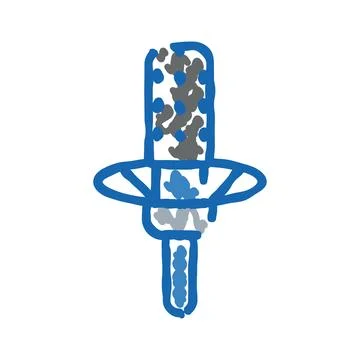 Hand drawn condenser studio microphone for podcasting Illustrazione stock