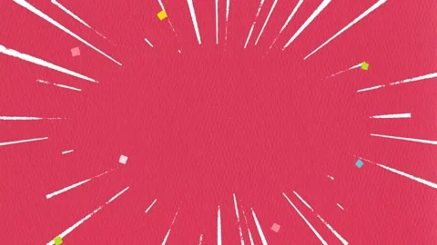 Hand drawn confetti speed lines: red 動画素材 310496437