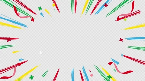 Hand drawn confetti speed lines on alpha channel 動画素材 310594662
